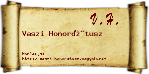 Vaszi Honorátusz névjegykártya